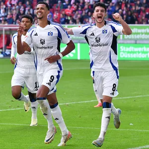 HSV-Jubel in Düsseldorf