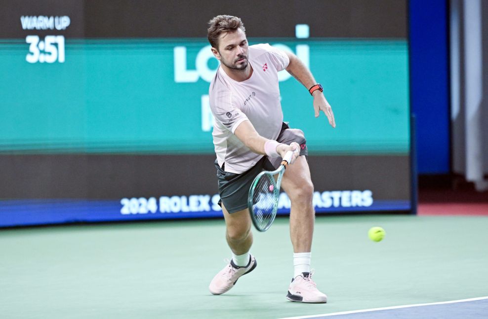 Stan Wawrinka führt einen Schlag aus