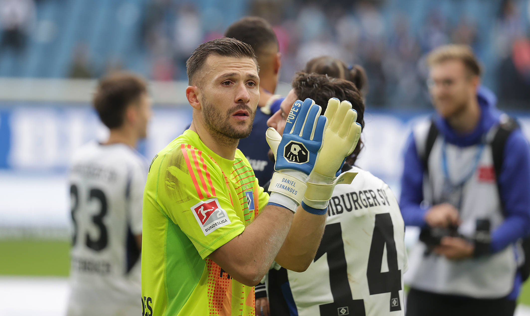 HSV-Torhüter Daniel Heuer Fernandes konnte sich beim 3:1-Sieg gegen Magdeburg nicht nur über drei Punkte freuen.