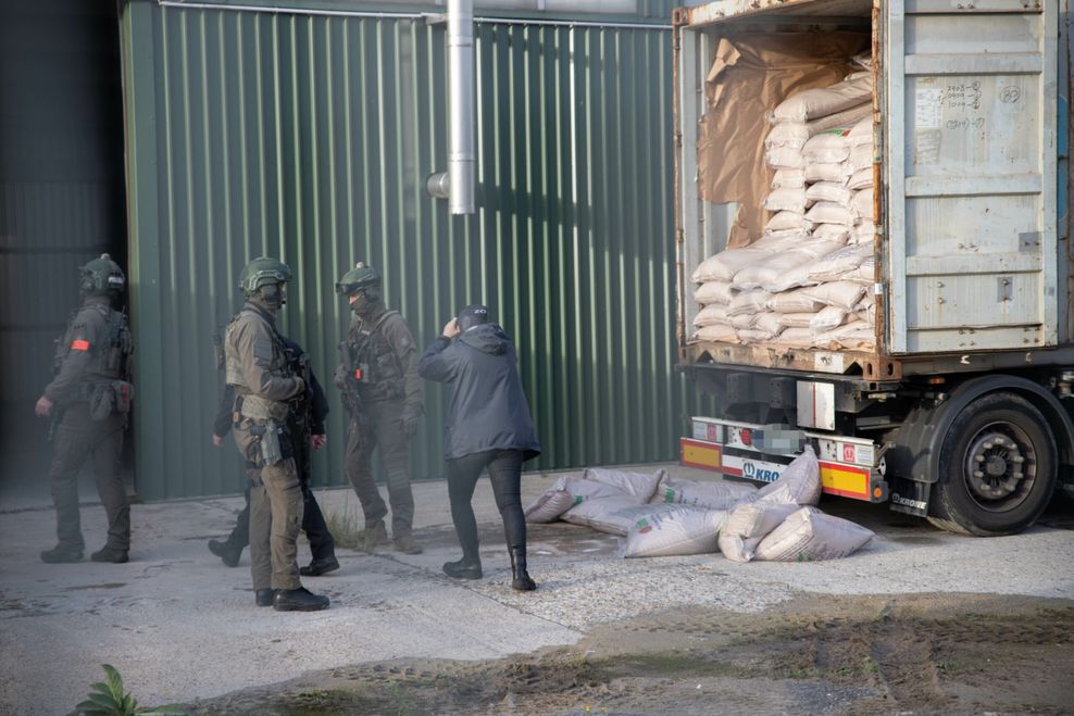 In diesem Seecontainer sollen mehrere hunderte Kilogramm Kokain transportiert worden sein.