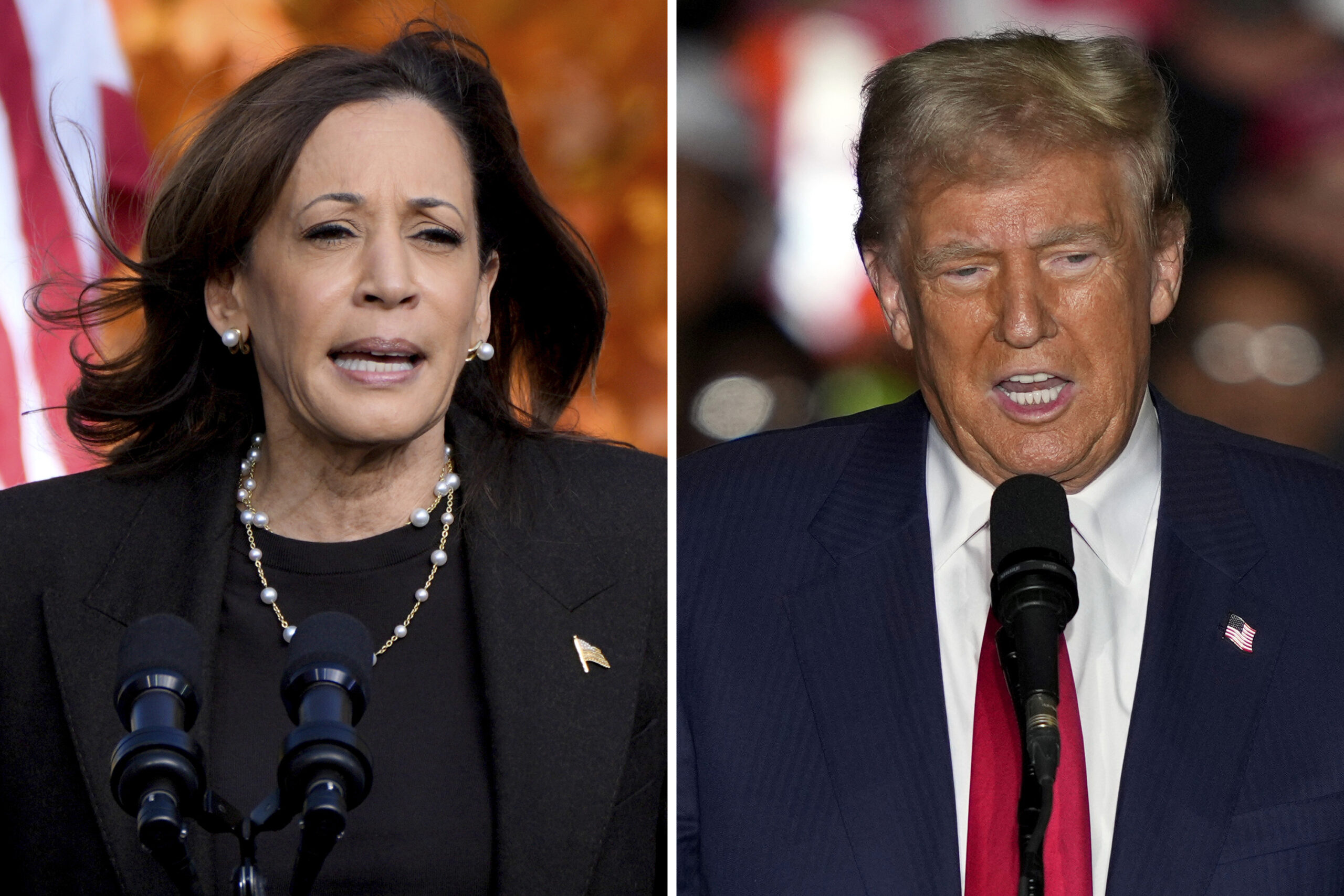 In Umfragen scheint Donald Trump gegenüber Kamala Harris aufzuholen.