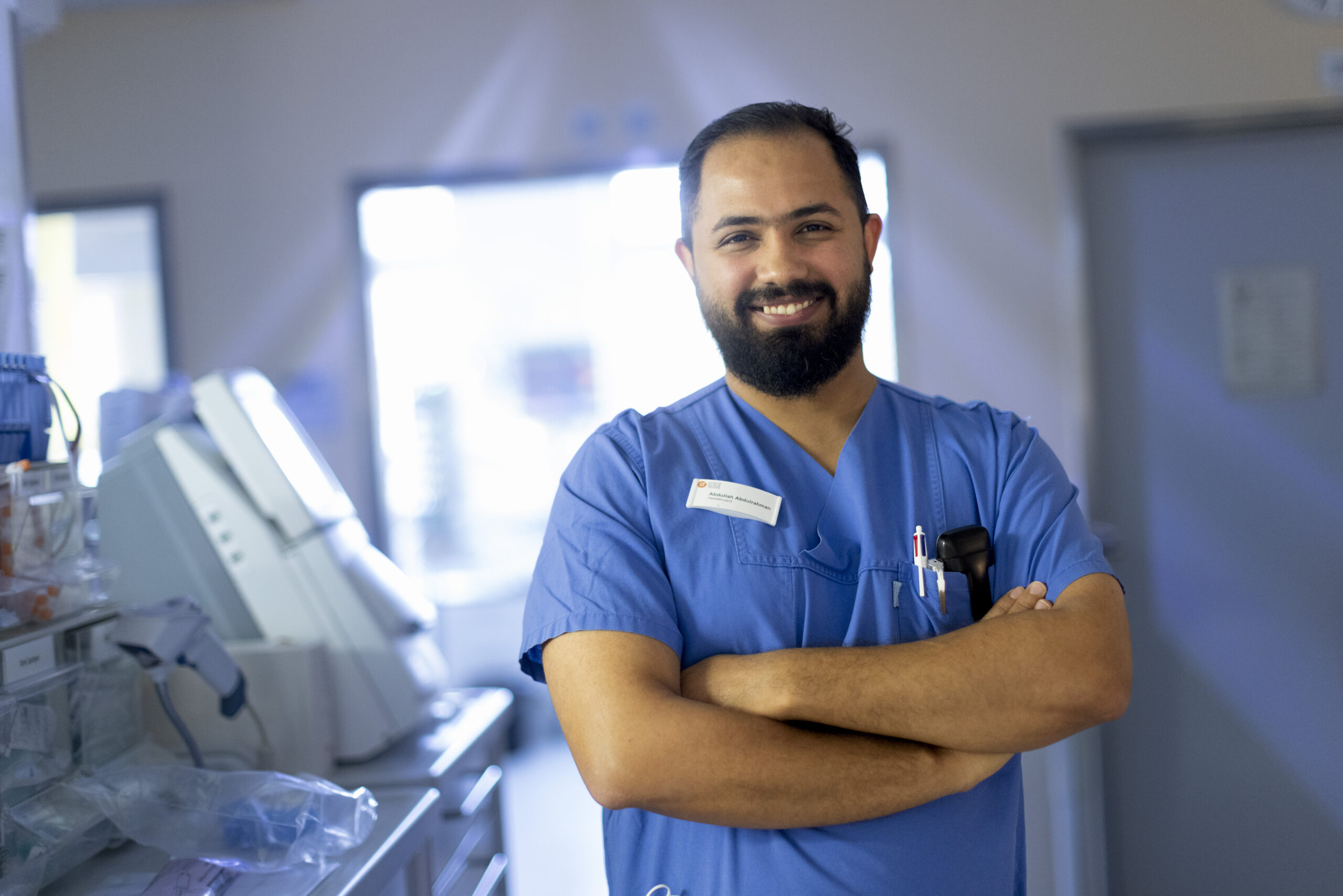 Arzt Abdullah Abdulrhman in der Schön-Klinik Eilbek