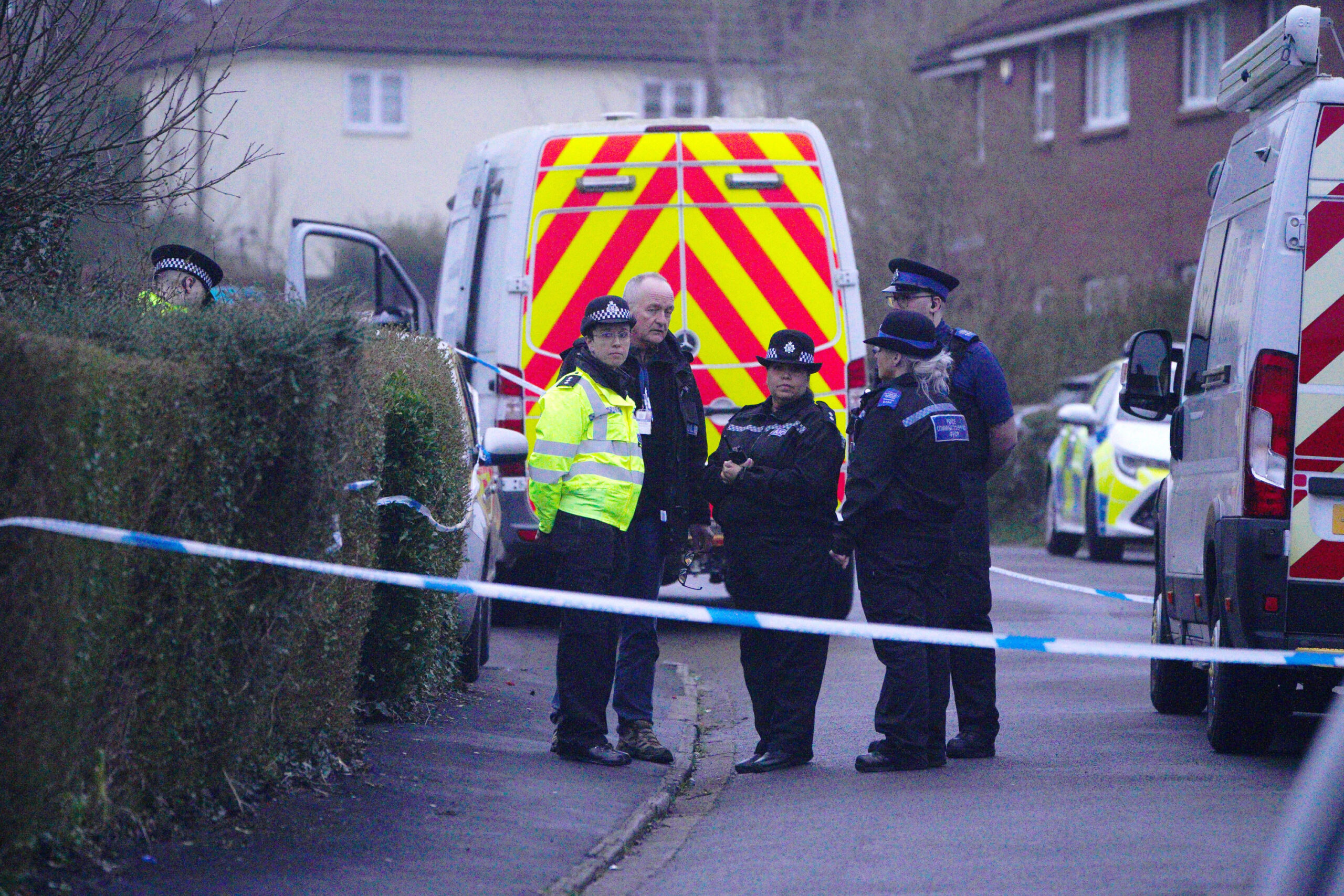 Polizisten am Tatort in Bristol. (Archivbild)