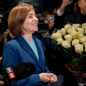 Die Präsidentin von Moldau, Maia Sandu, wurde am Sonntag wiedergewählt.