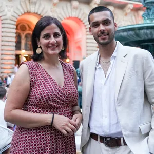 Die Landesvorsitzenden der Grünen in Hamburg, hier zu sehen auf dem Sommerfest der Bürgerschaft, stehen hinter Habecks Kanzlerkandidatur.