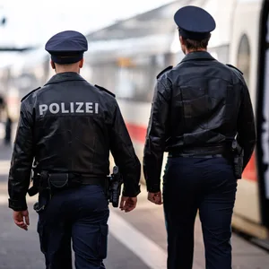 Polizisten am Bahnhof (Symbolbild)