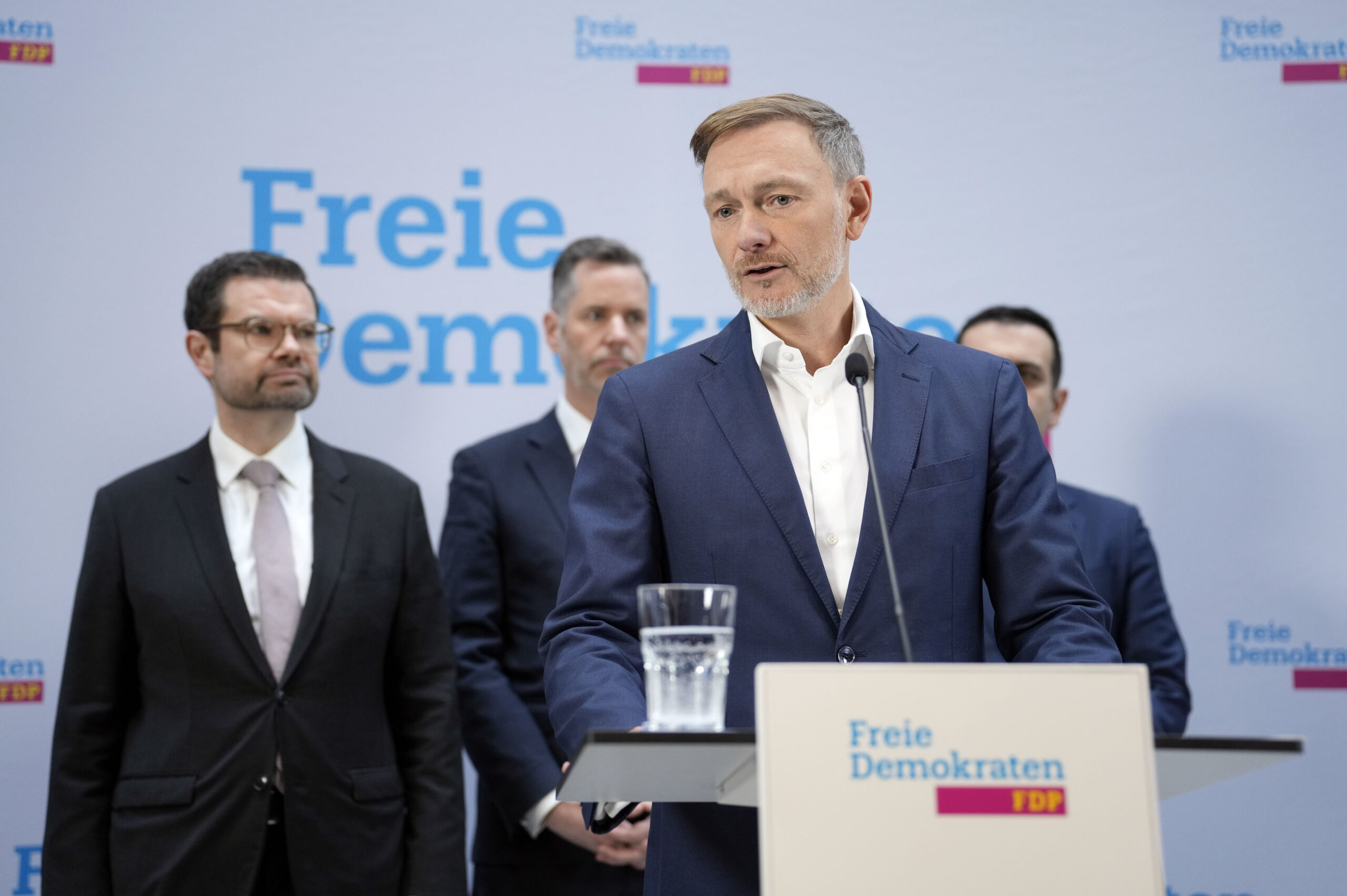 Christian Lindner bei einer Pressekonferenz zum Aus der Ampel-Koalition am 7. November.