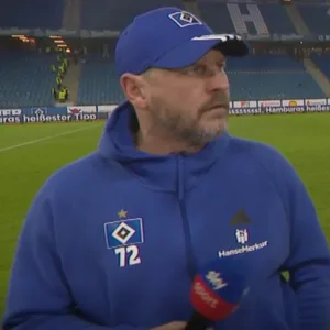 Steffen Baumgart im TV-Interview mit Simon Terodde