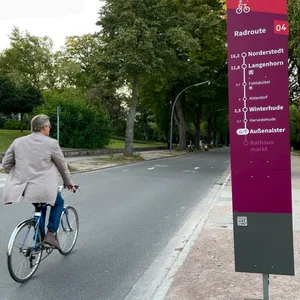 Die Rad-Wegweiser wurden im September 2023 bereits erprobt.