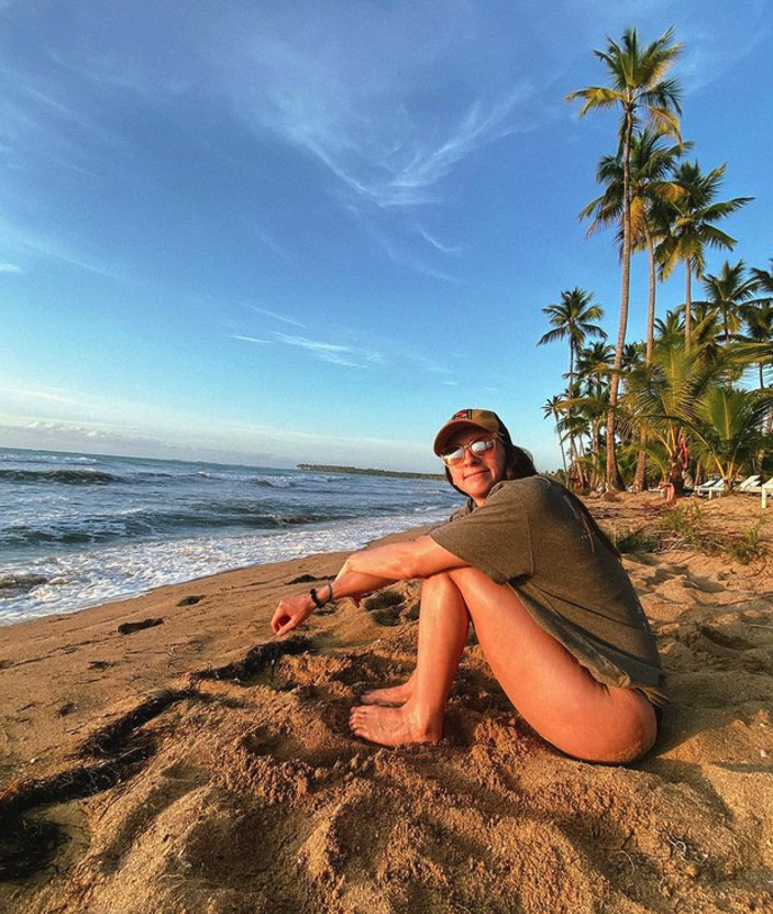 Vanessa Voigt am Strand