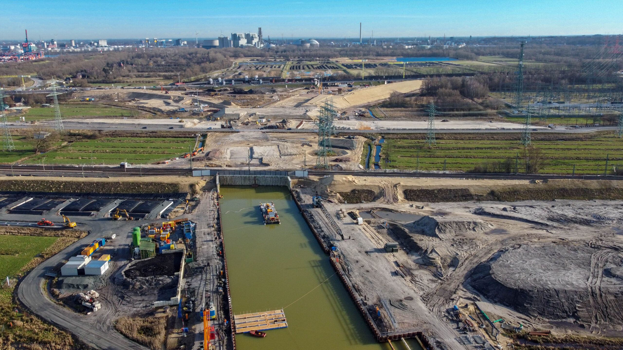 Die Baustelle für die A26 im Moorgürtel (Archiv)