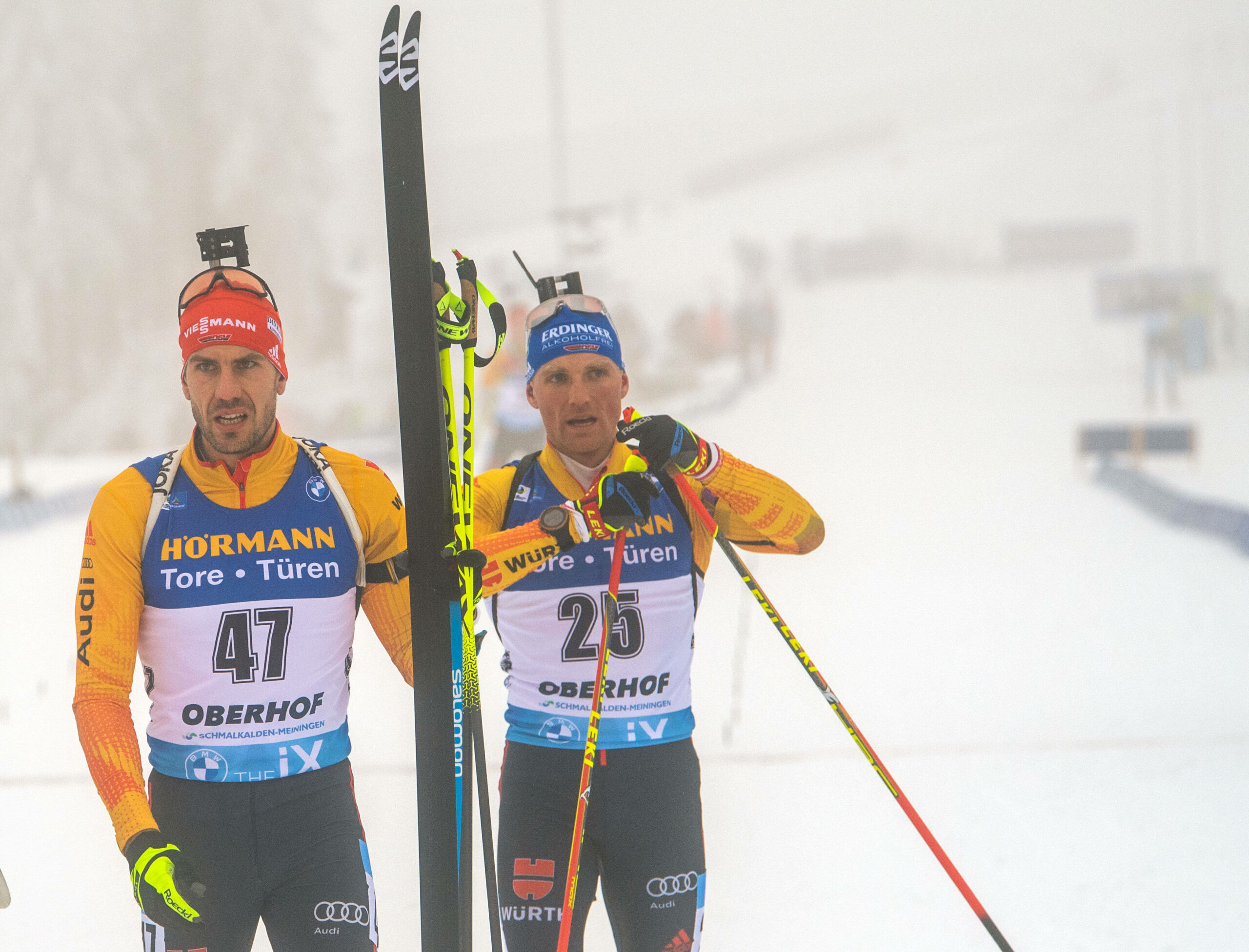 Arnd Peiffer und Erik Lesser auf der Piste