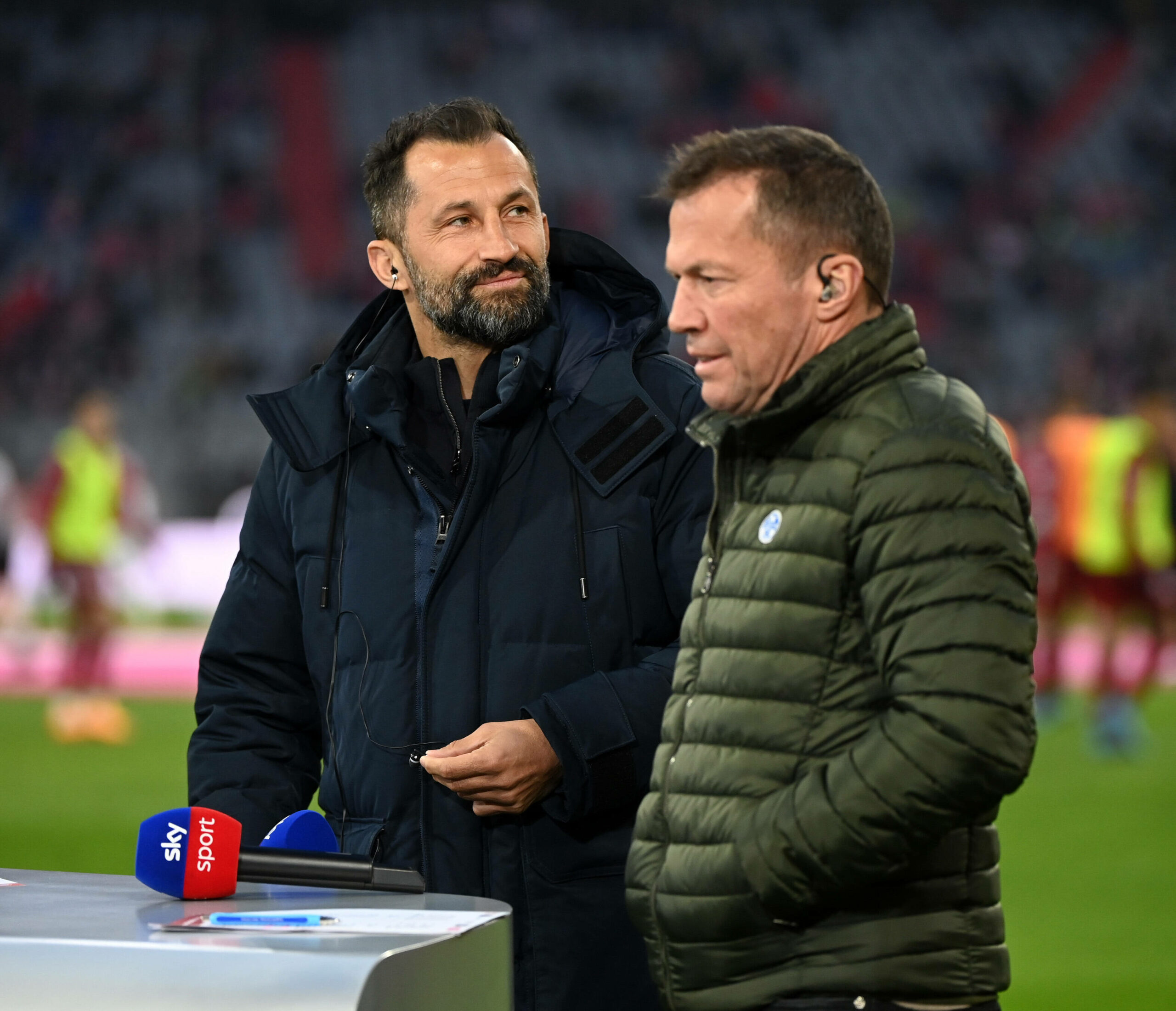 Hasan Salihamidzic und Lothar Matthäus vor einem Interview