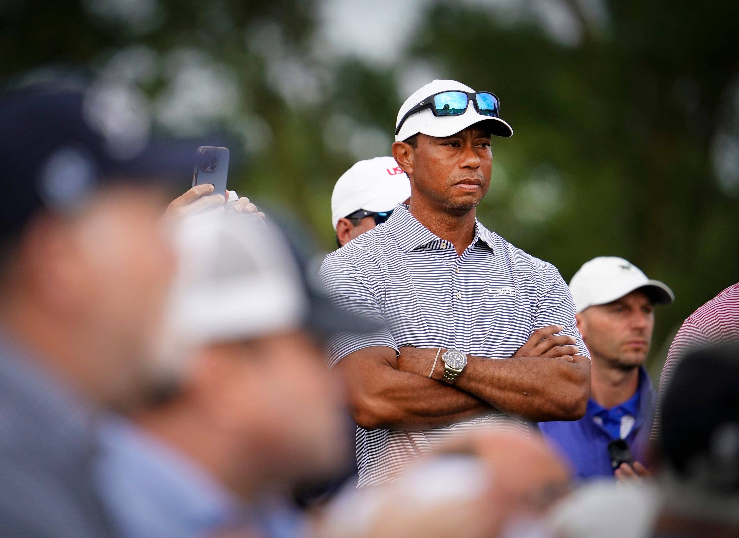 Tiger Woods als Zuschauer beim Golf-Turnier seines Sohnes