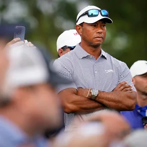 Tiger Woods als Zuschauer beim Golf-Turnier seines Sohnes