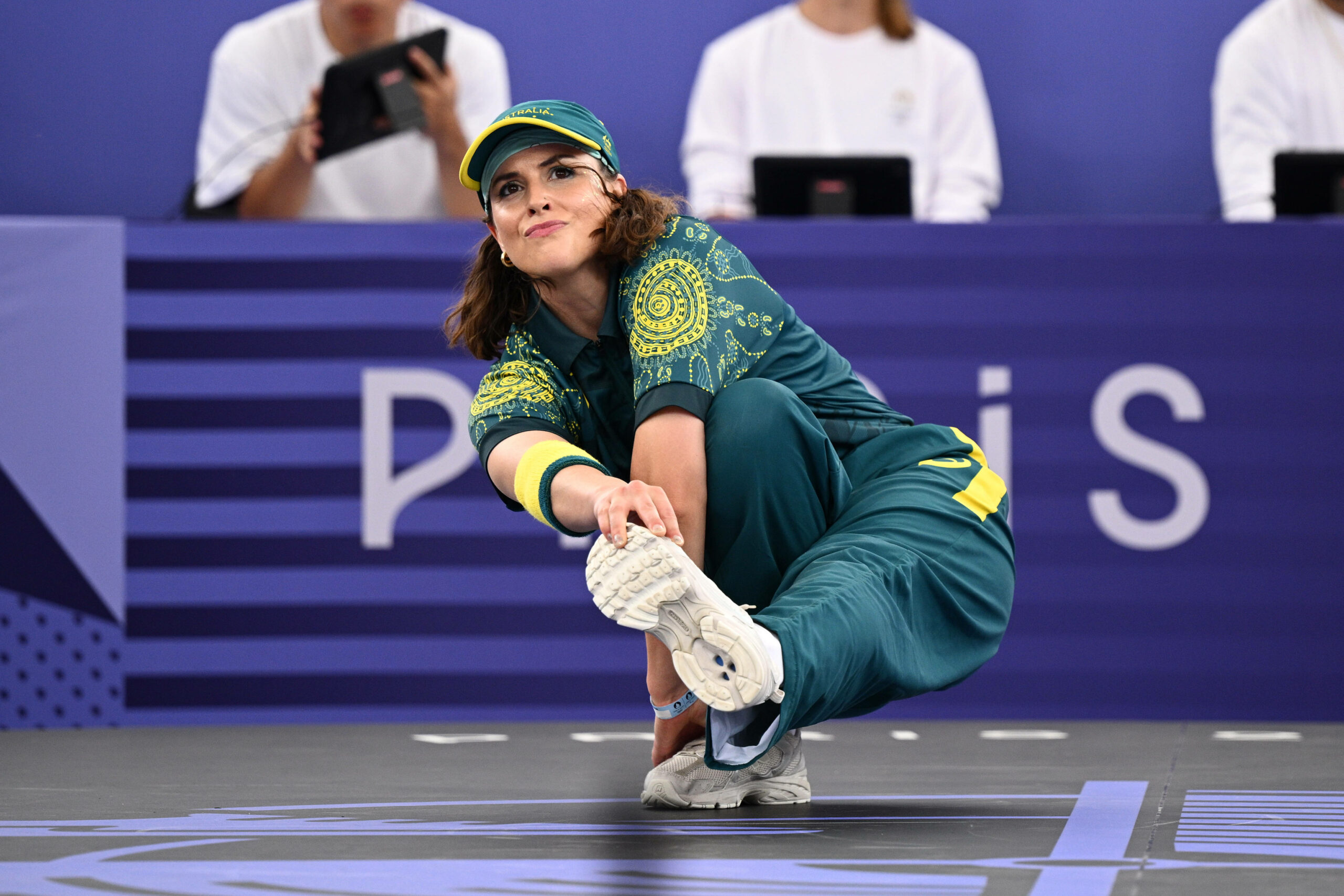 Rachael Gunn während ihrer Breakdance-Performance bei den Olympischen Spielen