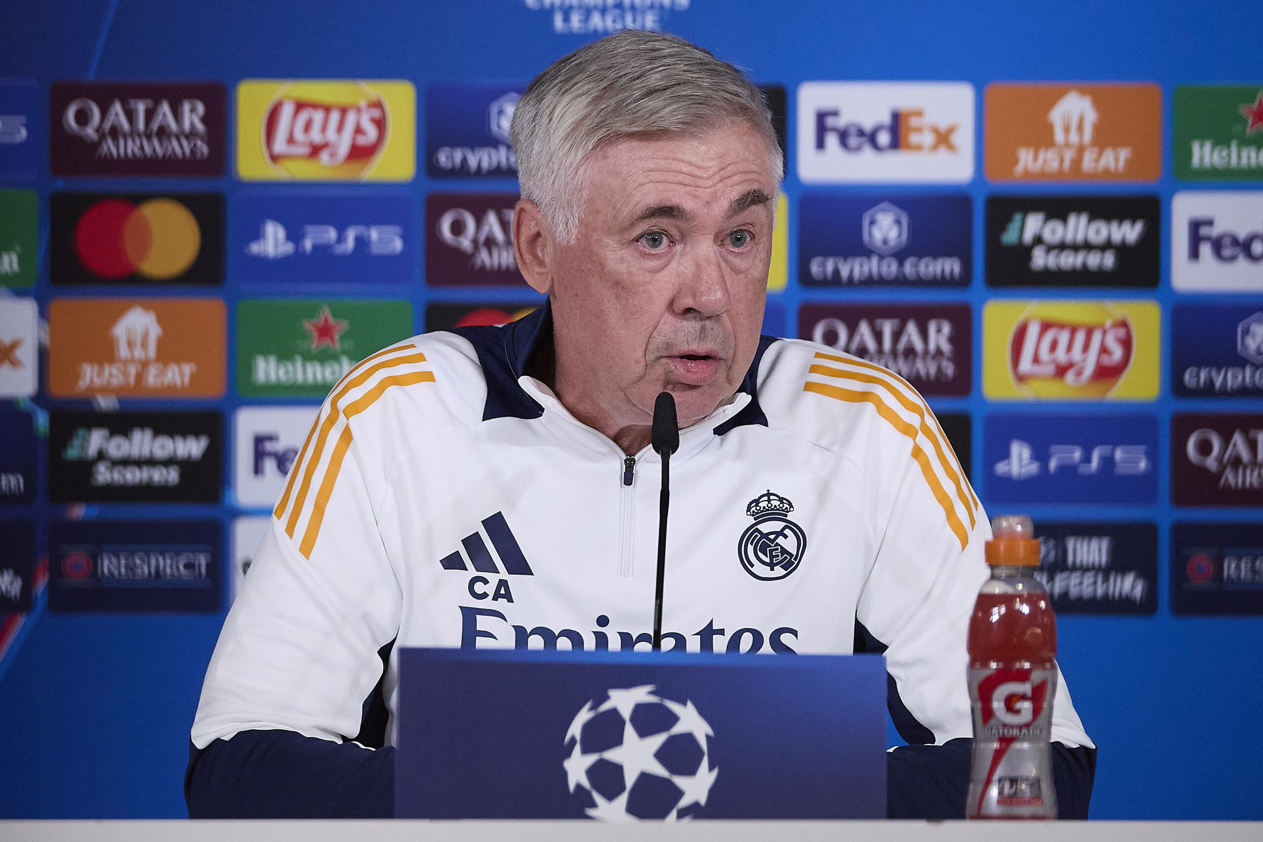 Carlo Ancelotti bei der Pressekonferenz