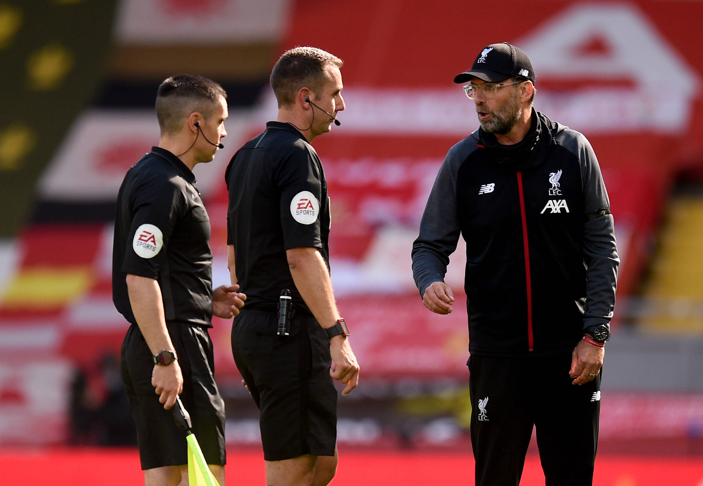 David Coote und Jürgen Klopp im Gespräch