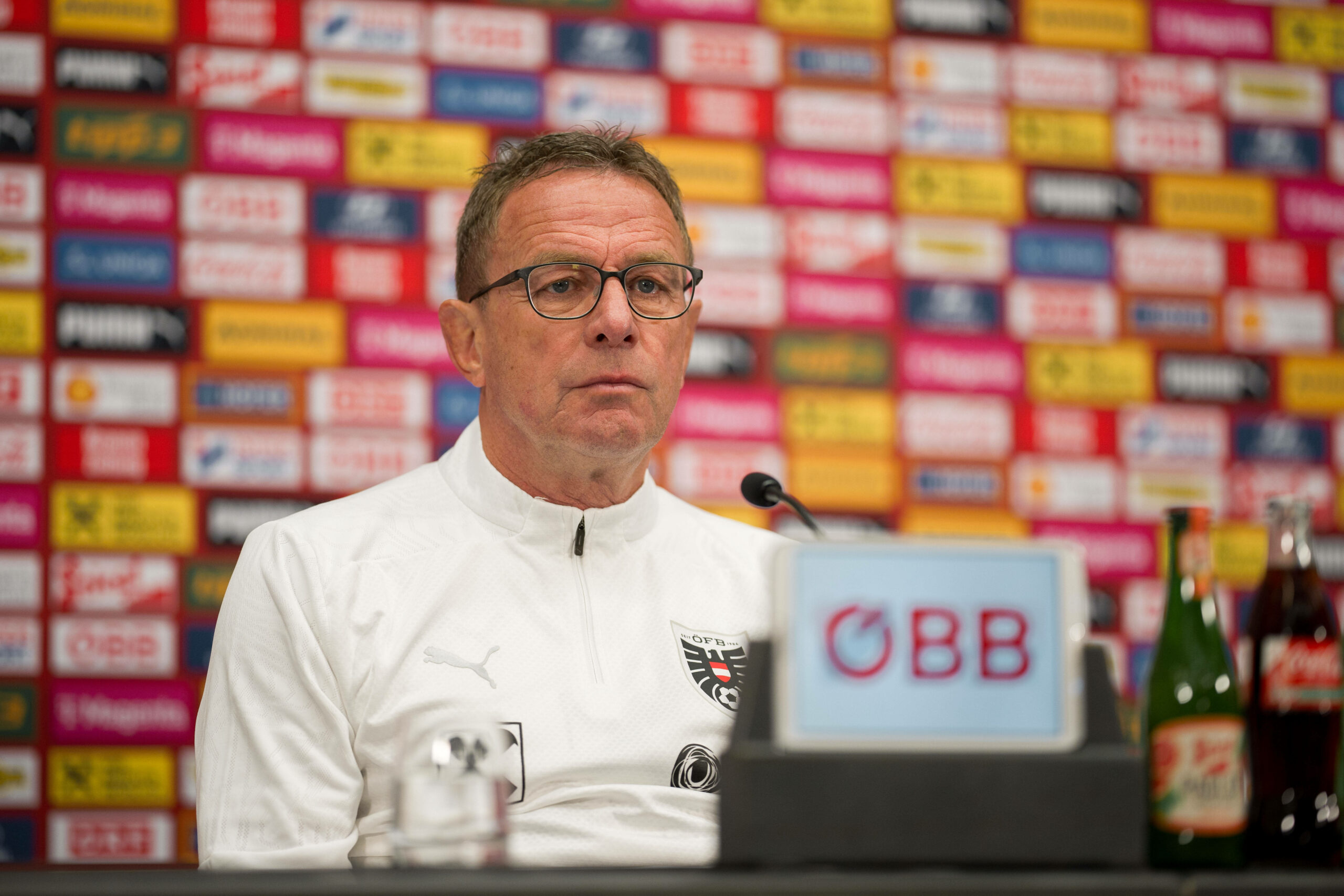 Ralf Rangnick auf einer Pressekonferenz