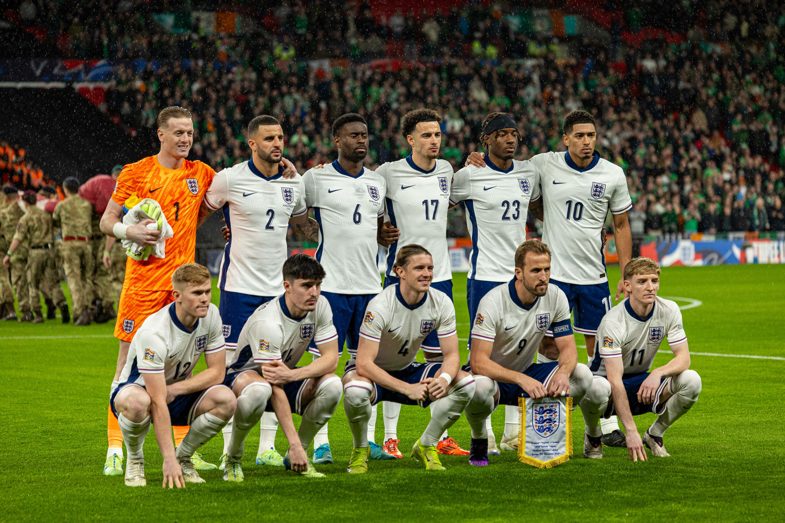 Teamfoto der englischen Nationalmannschaft