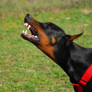 Der Dobermann soll die Frau unvermittelt gebissen haben. (Symbolfoto)