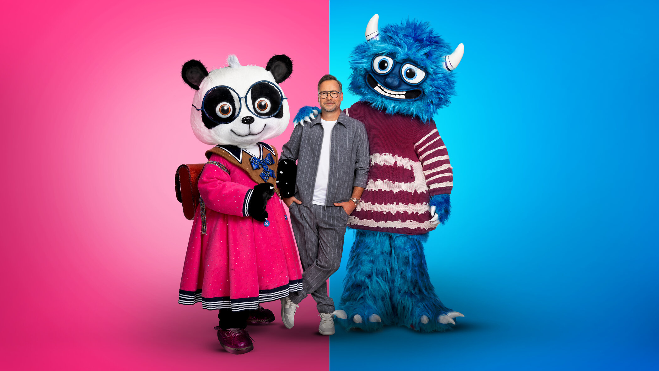 Matthias Opdenhövel mit Panda und Monster