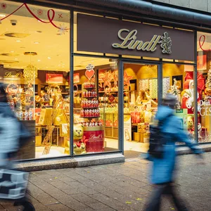 Der „Lindt“-Shop in der Spitalerstraße in Hamburg