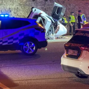 Die Unfallstelle in Mahón auf Menorca.