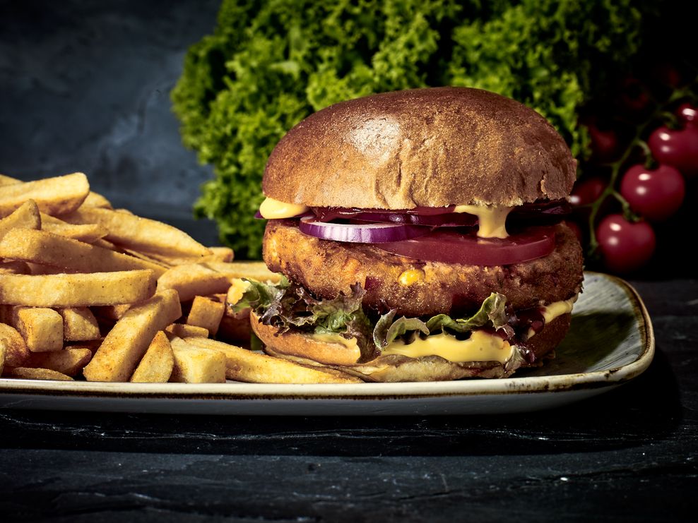 Veggie Burger im Schweinske Bergedorf