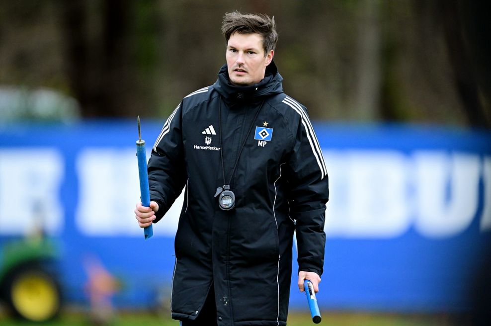 Merlin Polzin beim HSV-Training