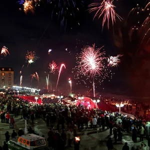 Das Feuerwerk in Westerland im Jahr 2023.