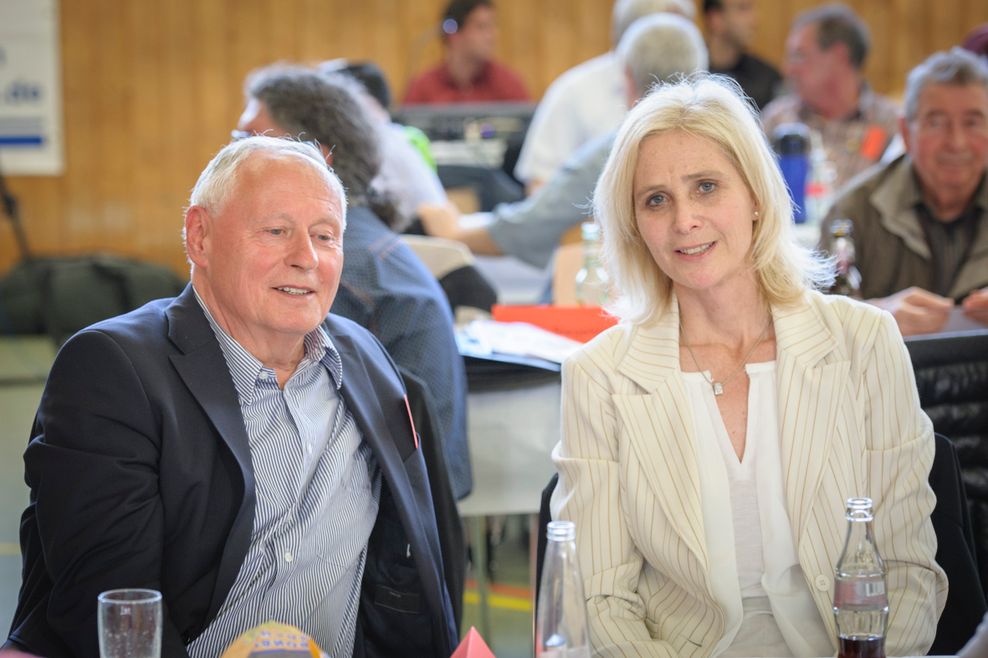 Oskar Lafontaine und Claudia Kohde-Kilsch