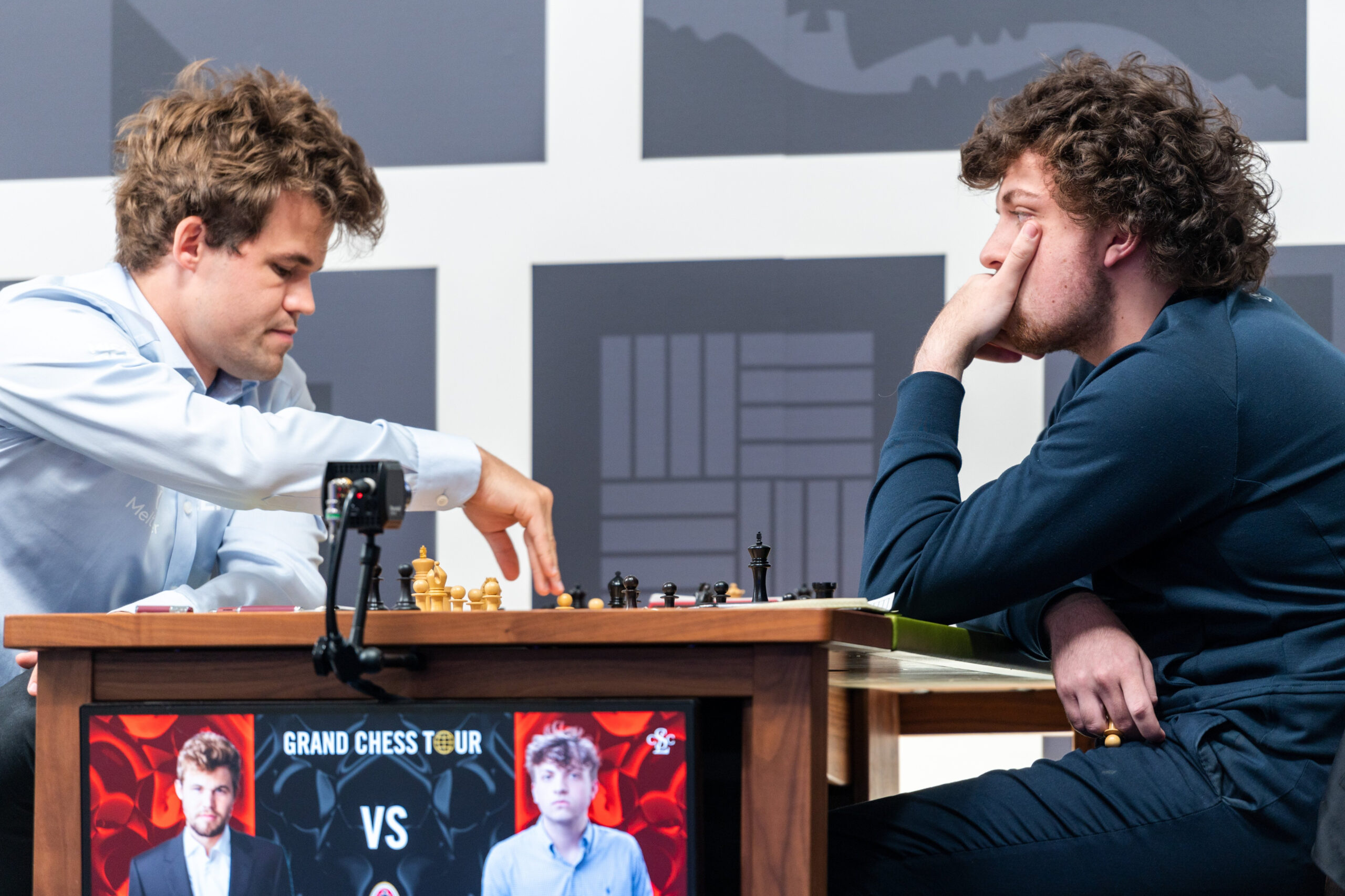 Magnus Carlsen im Duell mit Hans Niemann