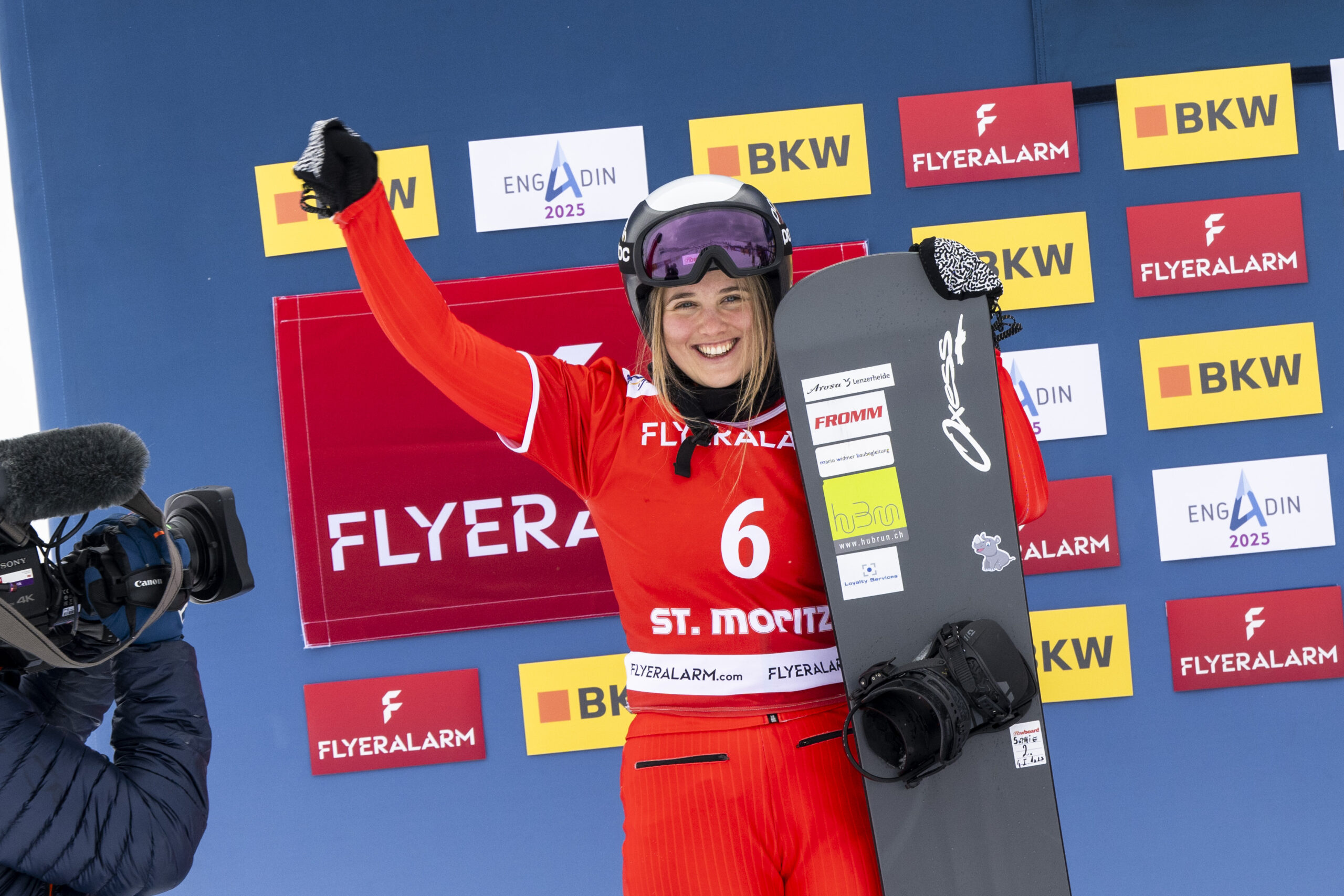 Sophie Hediger nach einem Rennen in St. Moritz