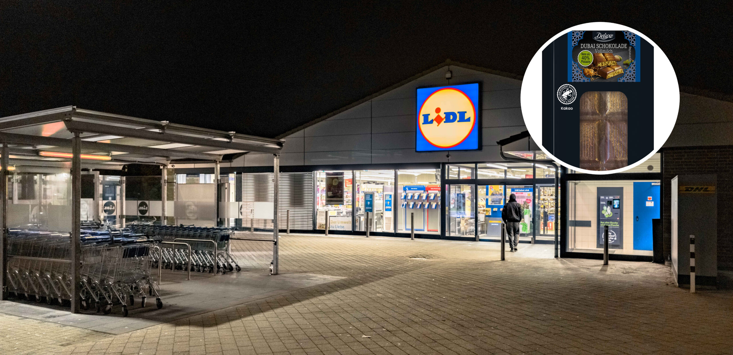 Lidl wird ab Freitag in ausgewählten Filialen die Dubai-Schokolade zu einem besonderen Preis verkaufen.