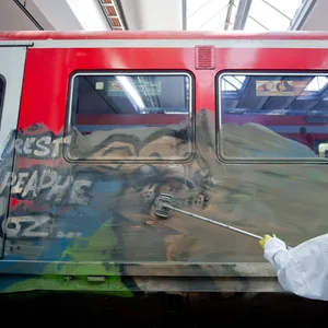 S-Bahn-Reinigung Graffiti