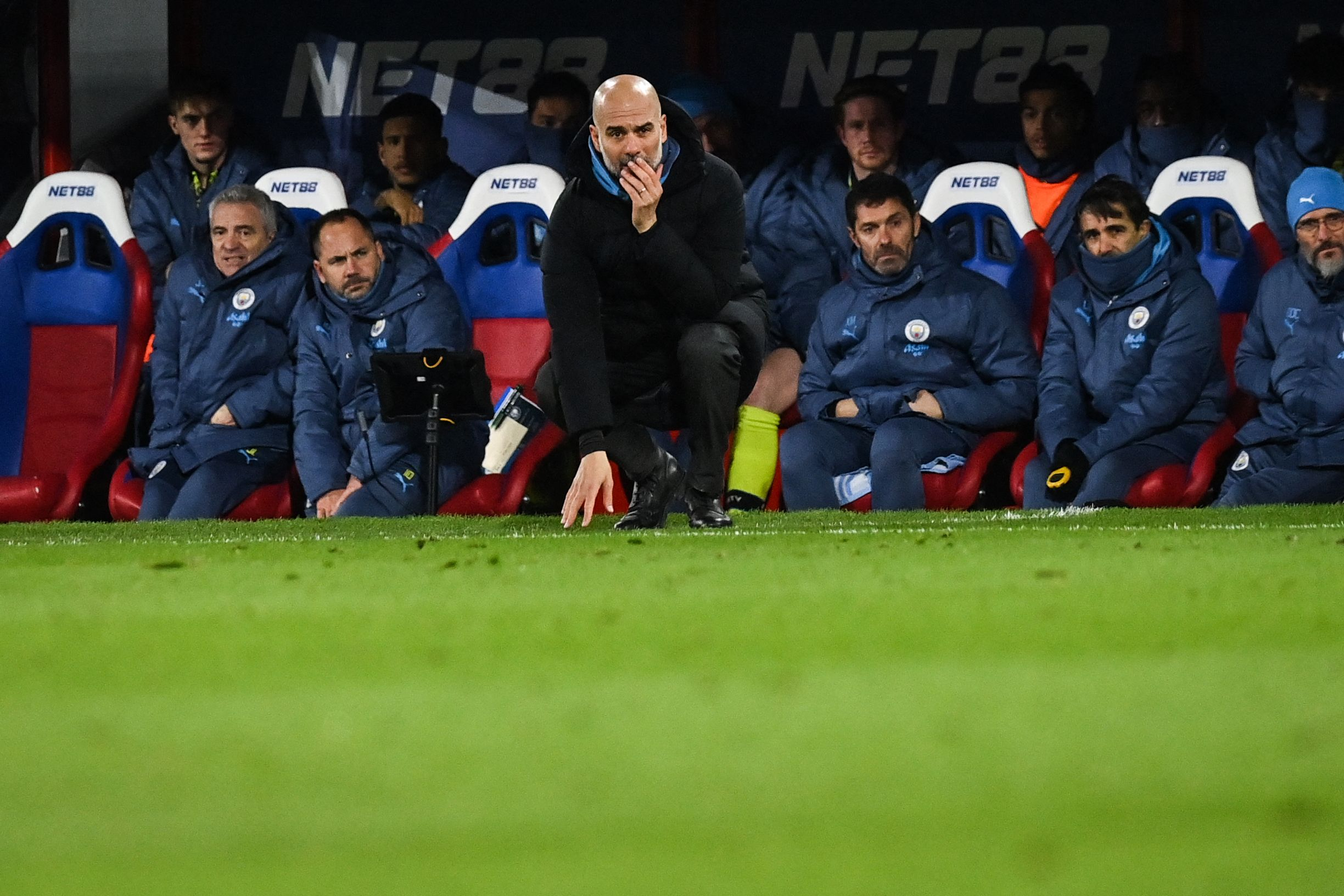 Pep Guardiola beim Spiel gegen Crystal Palace