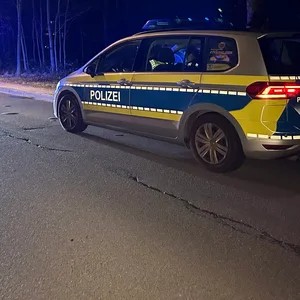 Ein Polizei- und ein Rettungswagen stehen auf der Straße.