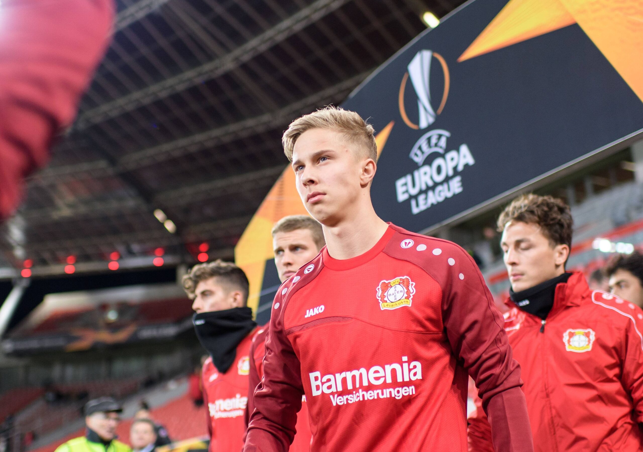 Sam Schreck im Trikot von Bayer Leverkusen