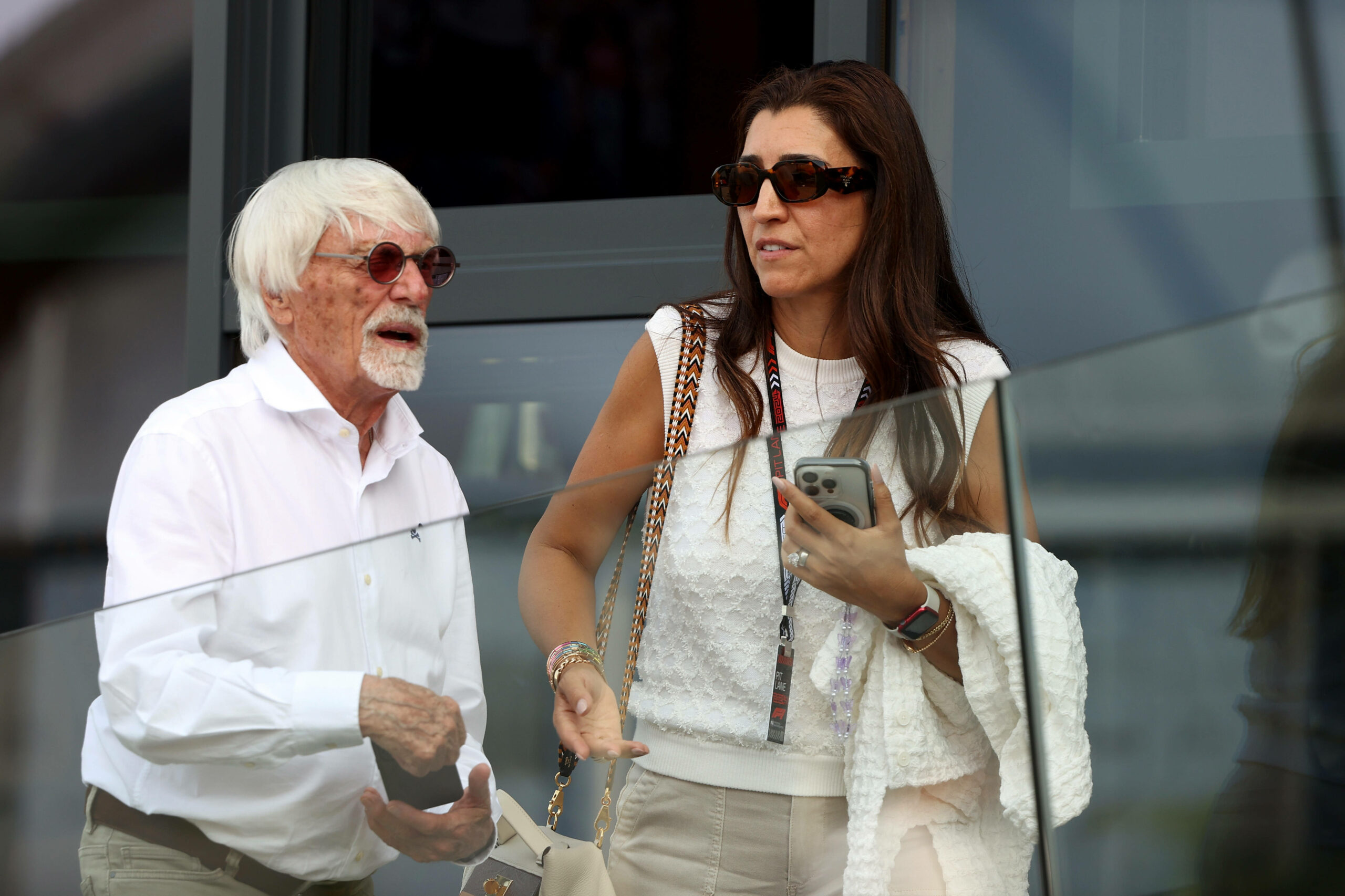 Bernie Ecclestone mit seiner Frau Fabiana Flosi beim Großen Preis von Italien im August