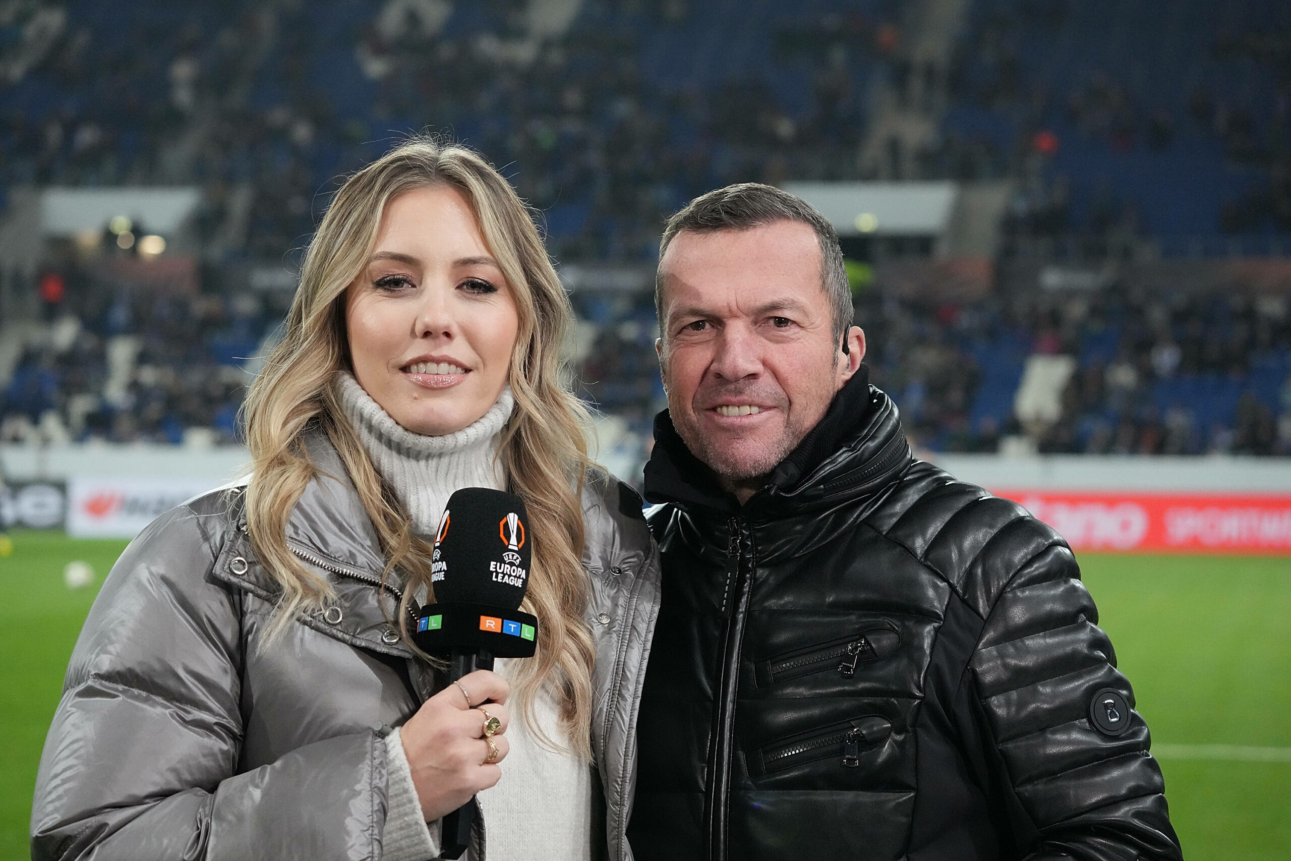 RTL-Moderatorin Laura Papendick und Experte Lothar Matthäus