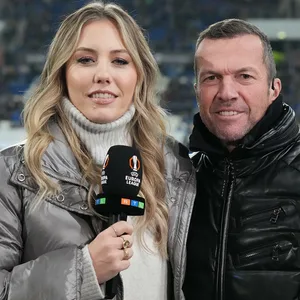 RTL-Moderatorin Laura Papendick und Experte Lothar Matthäus