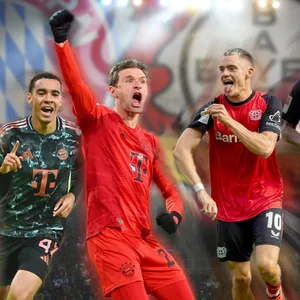 Fotomontage zum Spiel Leverkusen vs Bayern