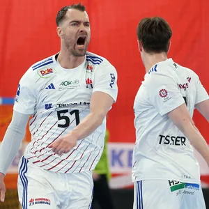 Casper Mortensen beim Torjubel in Bietigheim