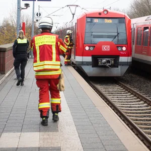 Der Bahnverkehr musste nach den Personenunfall gesperrt werden.