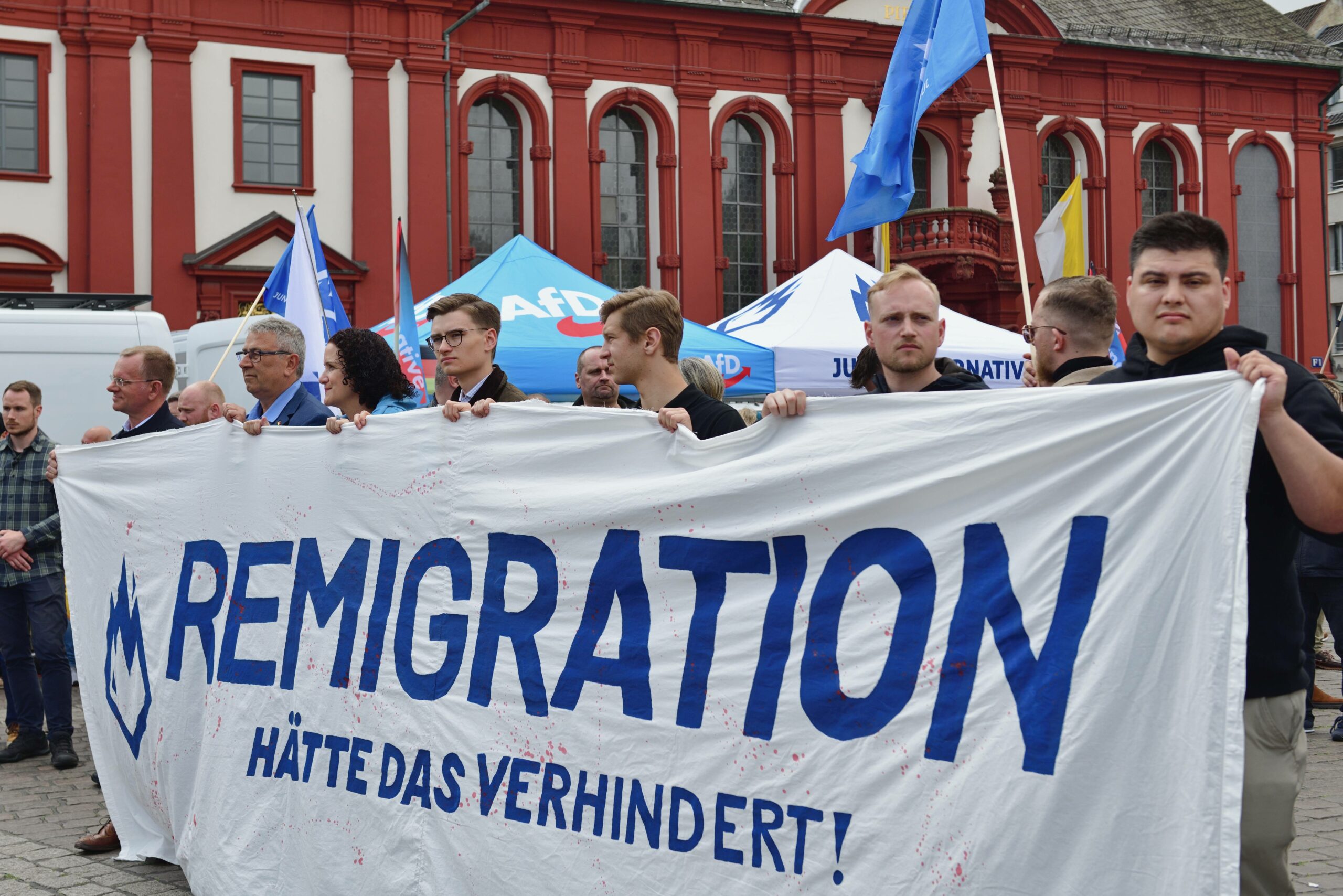 Demonstranten der AfD-Jugendorganisation Junge Alternative (JA, Archivbild).