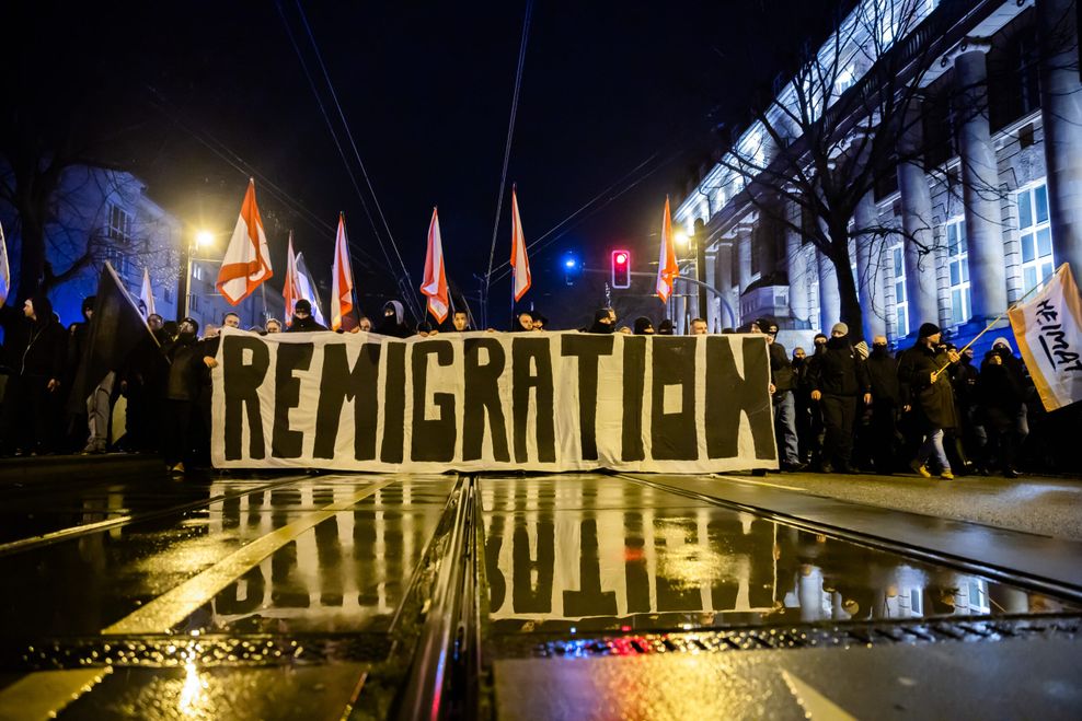 Rechte Demonstranten