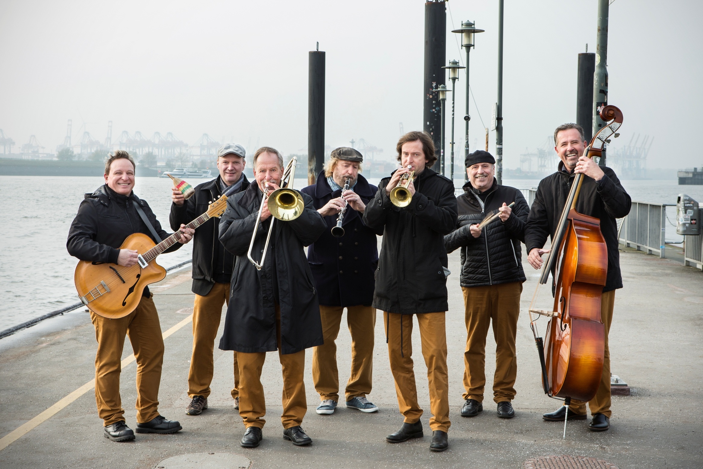 Die Musiker der Addi Münster's Old Merrytale Jazzband