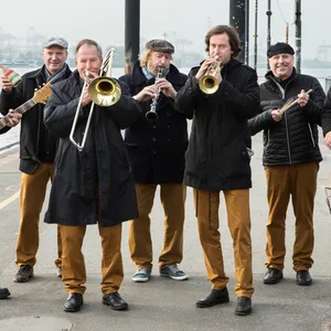 Die Musiker der Addi Münster's Old Merrytale Jazzband