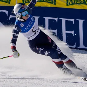 Lindsey Vonn jubelt nach ihrer Fahrt in Beaver Creek